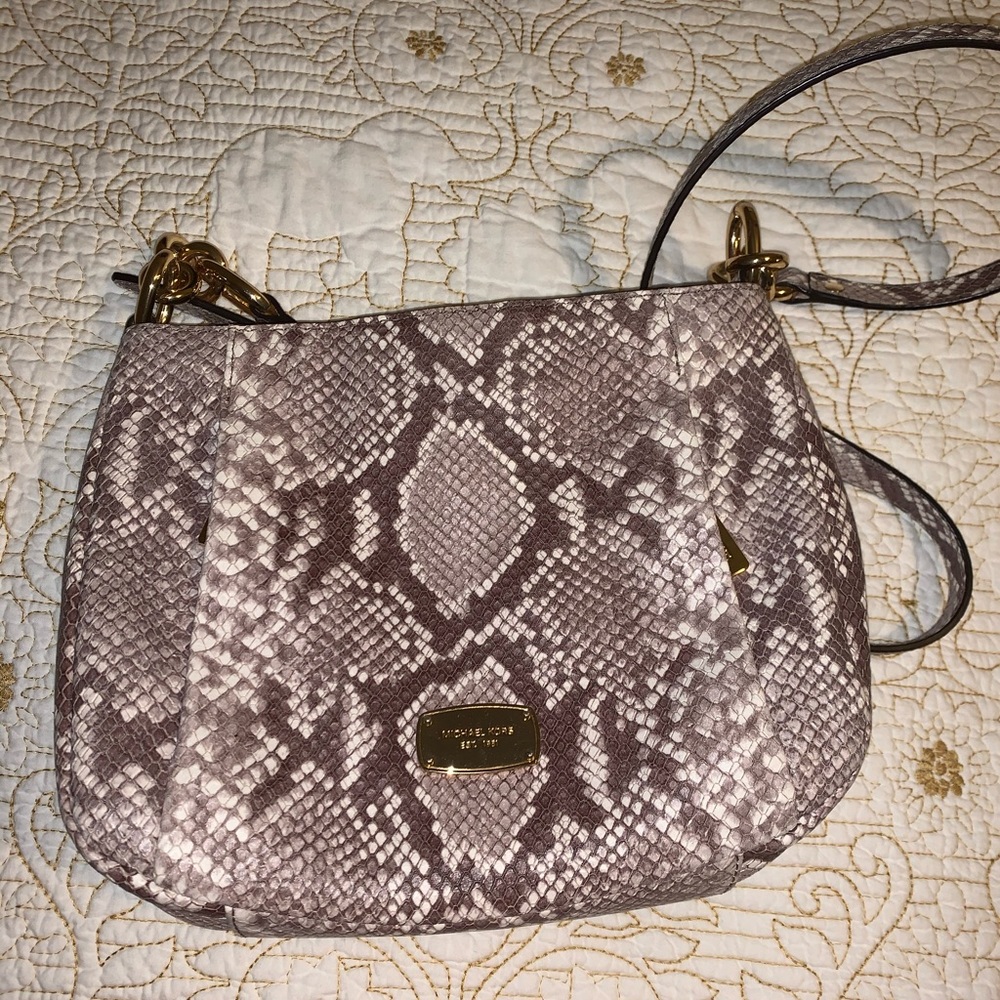 Michael kors crossbody snake skin embossed leather